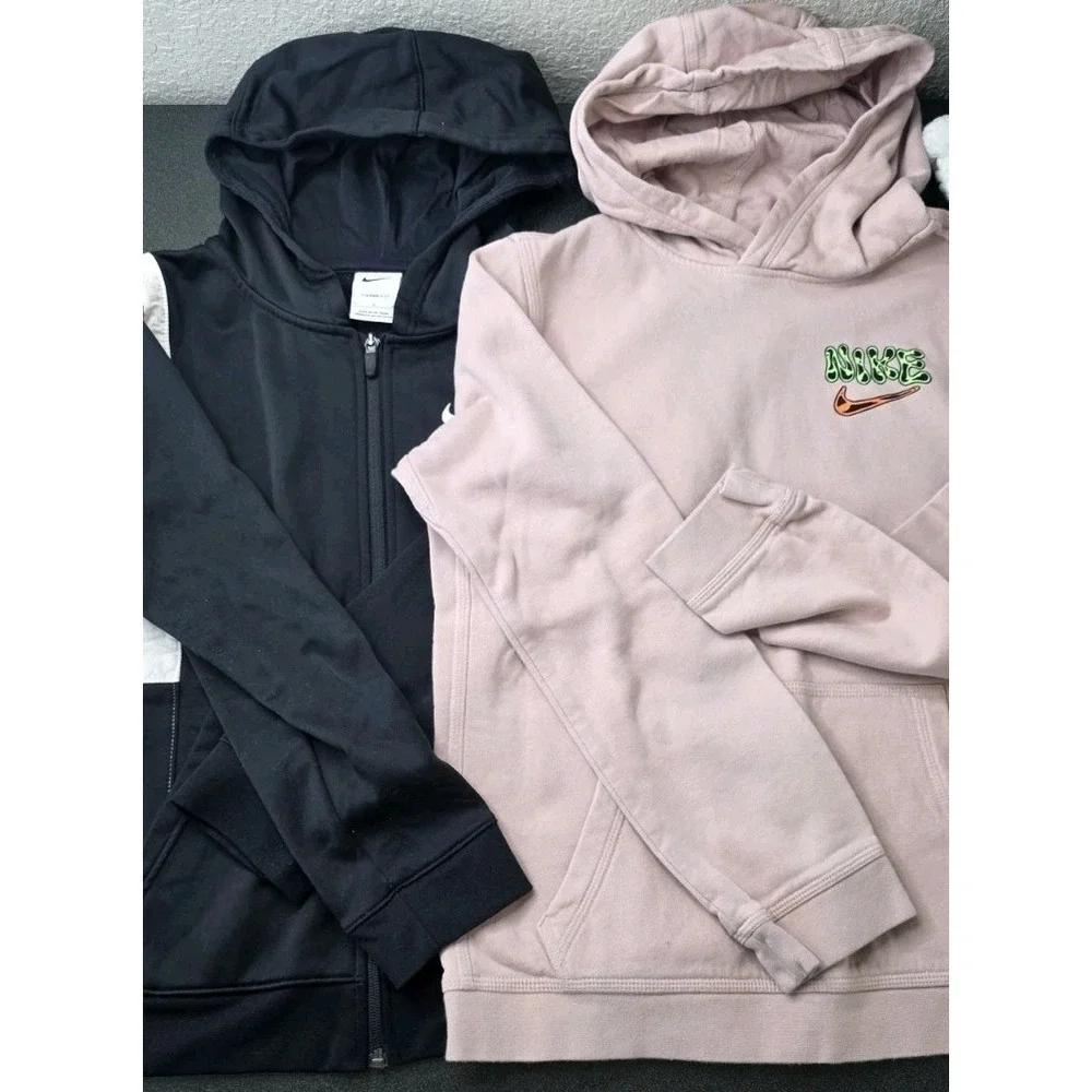 2pc Nike Sportswear Retro Sport Groovy Pullover Hoodie Full Zip Jacket Kids L/XL